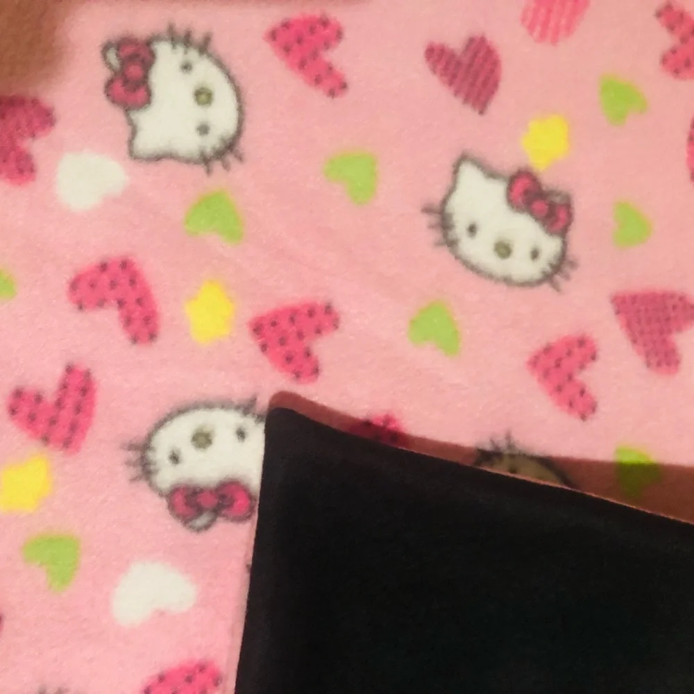 Hello Kitty Cat Dog Doll Double Fleece Blanket 19”x24”